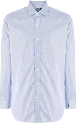long-sleeve pinstripe dress shirt