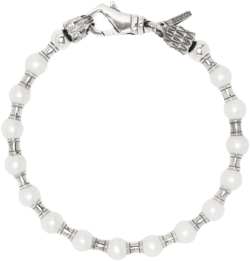 pearl slim-chain bracelet 