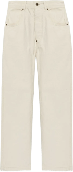 buckled straight jeans