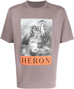 Heron-print cotton T-shirt