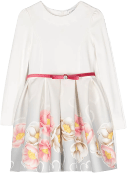 floral-print belted dress