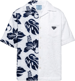 Double Match floral-print cotton shirt 