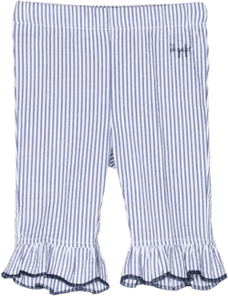 ruffle-cuffs striped cotton trousers