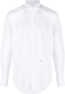 logo-detail button-up shirt