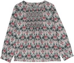 baroque-print cotton blouse 
