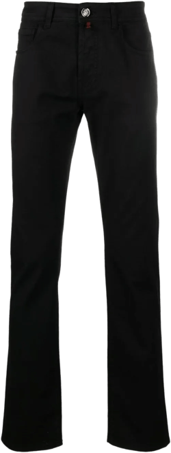 logo-embroidered straight-leg jeans