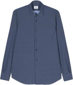 geometric-print shirt