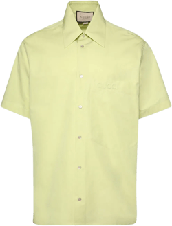 logo-embroidered cotton shirt
