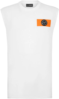 logo-patch cotton tank