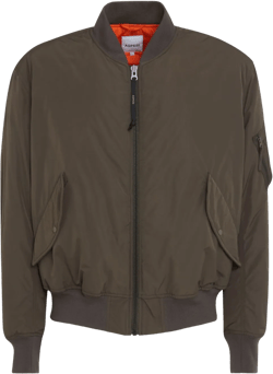 Zip-up Bomber Jacket In Green