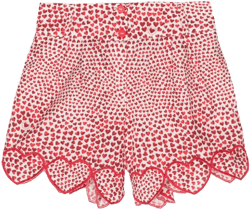 heart-print cotton shorts