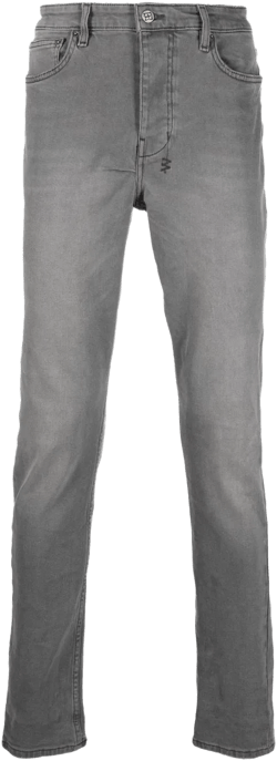 logo-print denim jeans