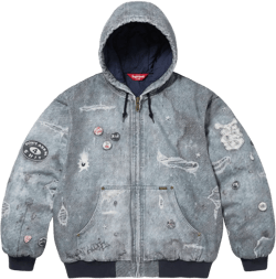 Trompe L'oeil Bomber Jacket In Blue