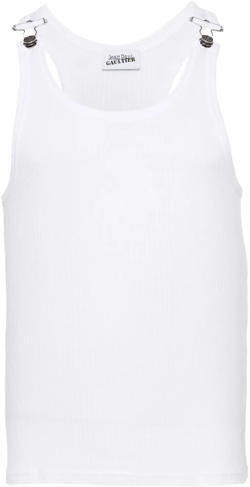 ribbed-knit cotton tank top
