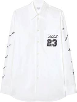 logo-embroidered cotton shirt