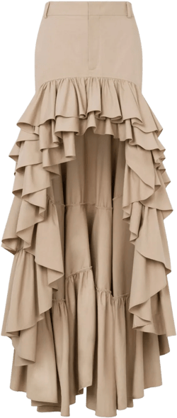 ruffled maxi skirt 