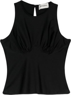 bustier-detail open-back tank top