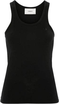embroidered-logo tank top