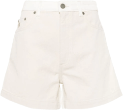 two-tone denim shorts