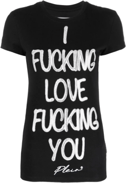 slogan-print T-shirt