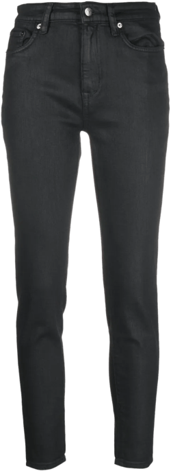 high-rise skinny-leg jeans