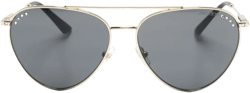 crystal-embellished pilot-frame sunglasses