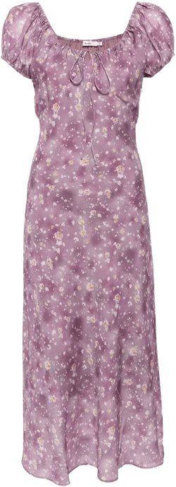 floral-print midi dress