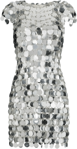 sequin chain-disc mini dress