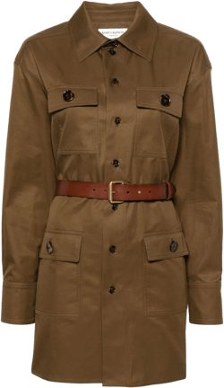 Saharienne belted shirt