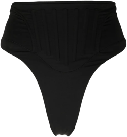 Corset high-waist bikini bottoms