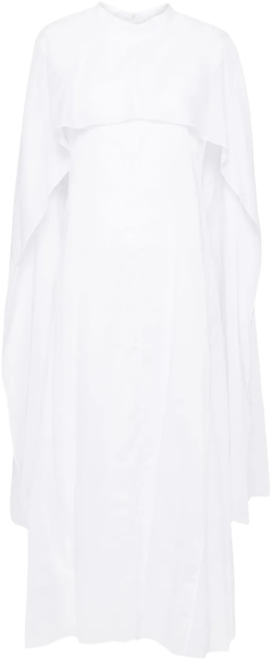 cape-embellished midi dress