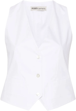 V-neck cotton waistcoat