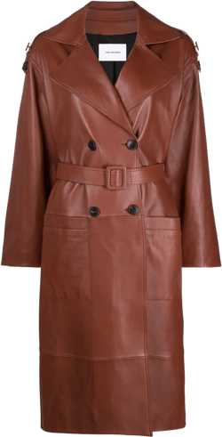 oversized lambskin trench coat