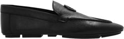 logo-plaque leather loafers