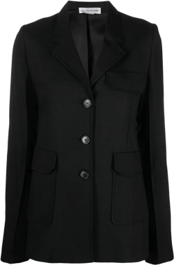 Single-breasted Tailored Blazer In Black