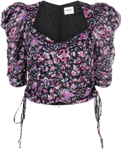 Galaor puff-sleeve blouse