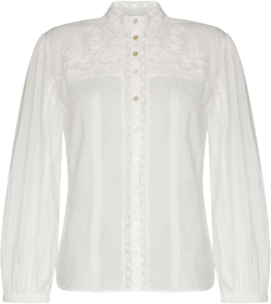 Ronda floral-embroidery blouse