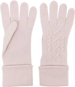 cable-knit cashmere gloves