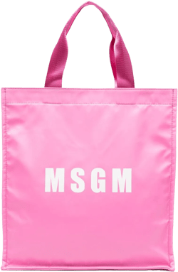 logo-print tote bag