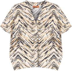 zigzag-print shirt