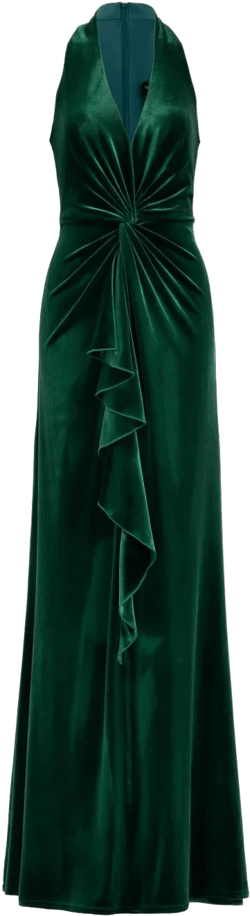 Cider Twist-Drape velvet gown