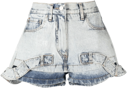 Skirtpant layered mini skirt