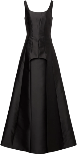 sleeveless flared gown
