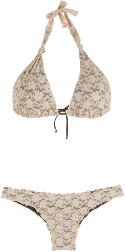lace triangle bikini set