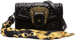 scarf-detailing logo-buckle shoulder bag