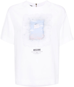 graphic-print crepe T-shirt