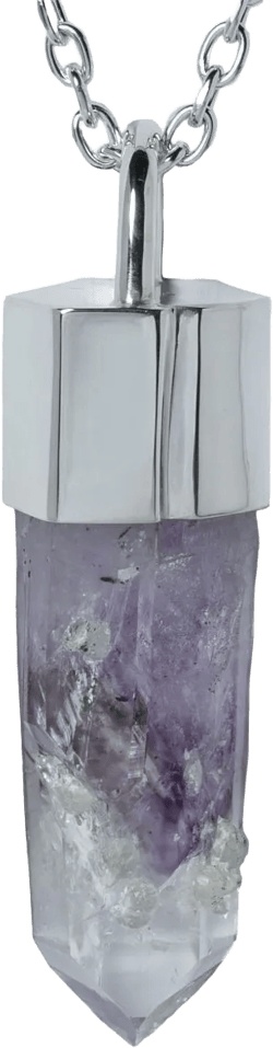 Talisman amethyst quartz necklace