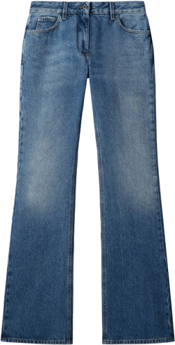 mid-rise flared jeans