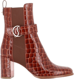 70mm leather ankle boots