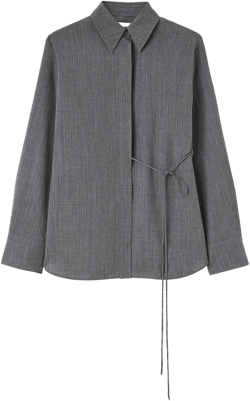 wrap wool shirt